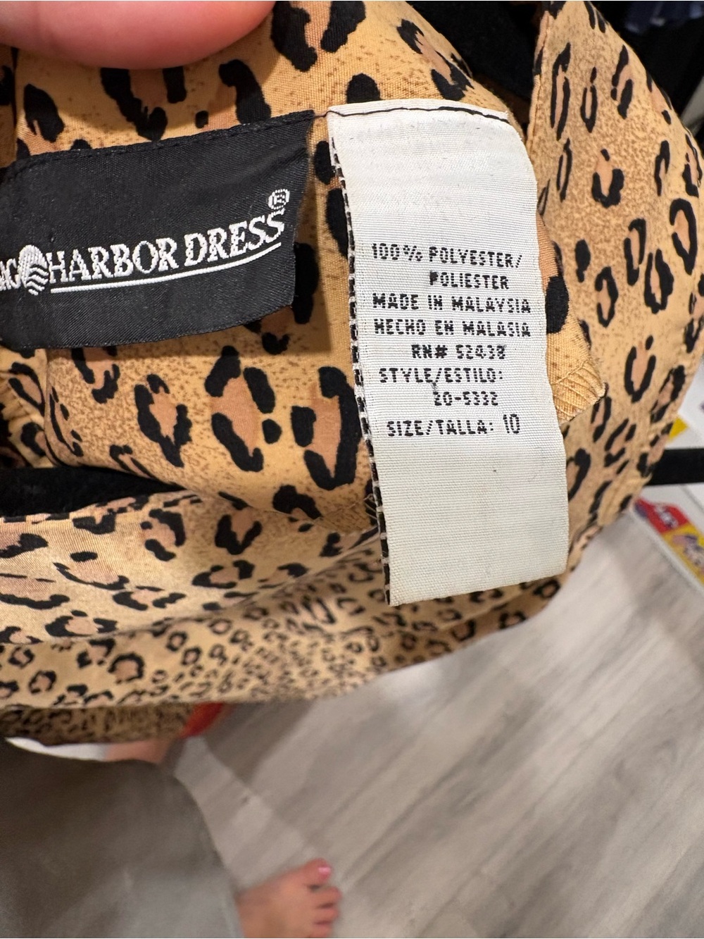 Sag Harbor Leopard Animal Print Sleeveless Shift Dress Size 10 - Picture 2 of 2